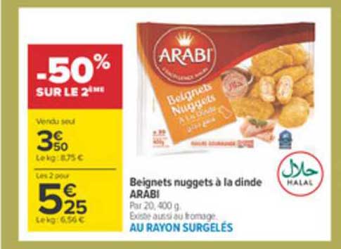 beignets nuggets à la dinde arabi