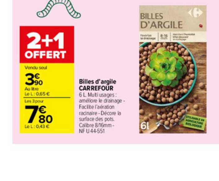 billes d'argile carrefour