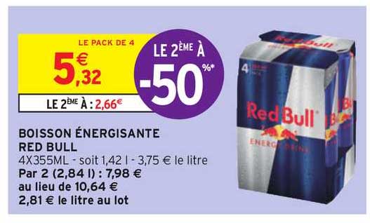 boisson énergisante red bull