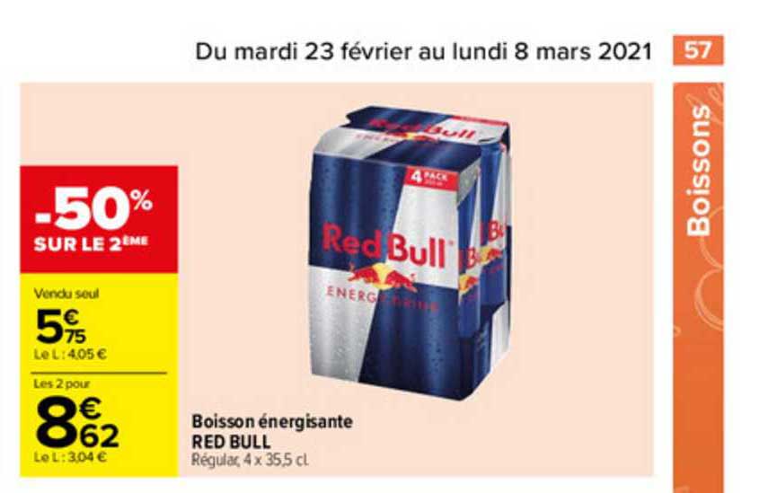 boisson énergisante red bull