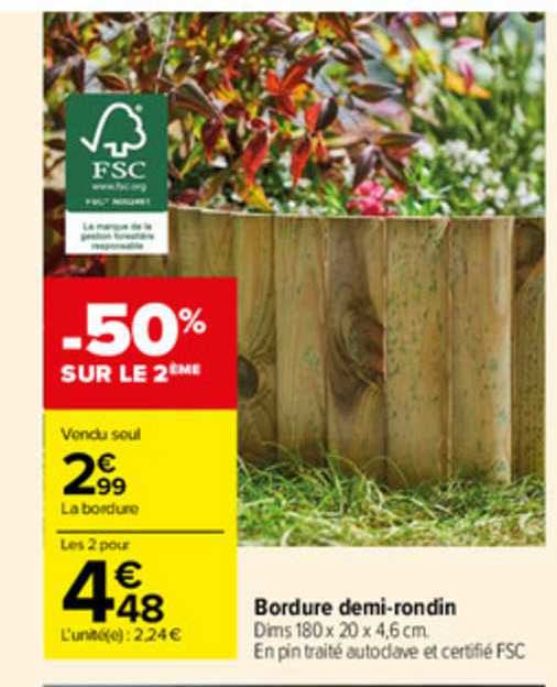 bordure demi-rondin