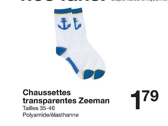 chaussettes transparentes zeeman