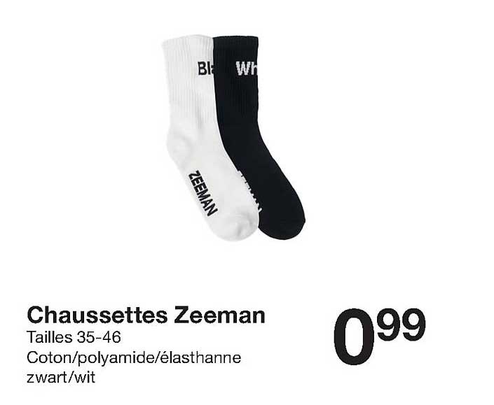 chaussettes zeeman