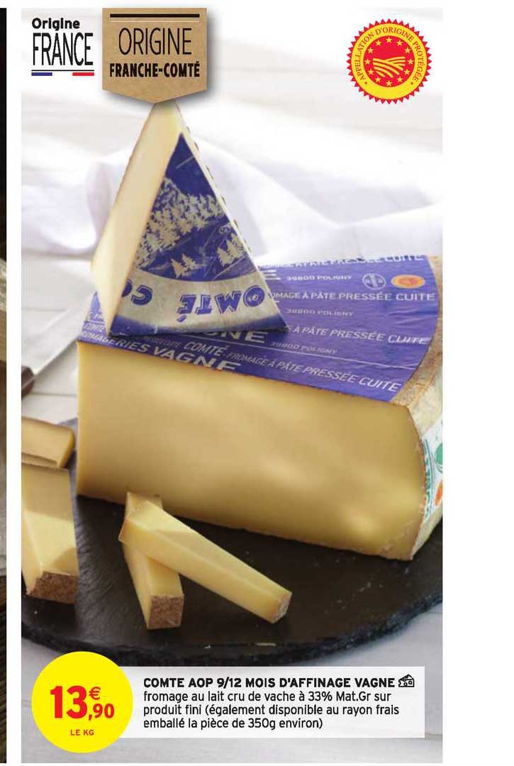 Comte Aop 9-12 Mois D'affinage Vagne