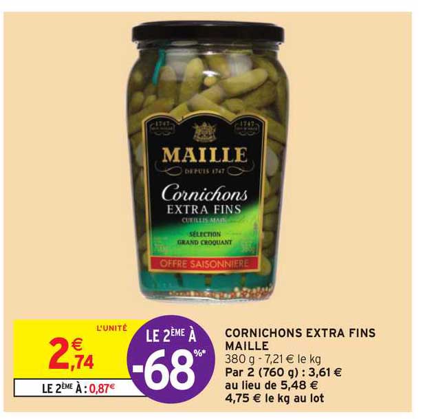 Cornichons Extra Fins Maille