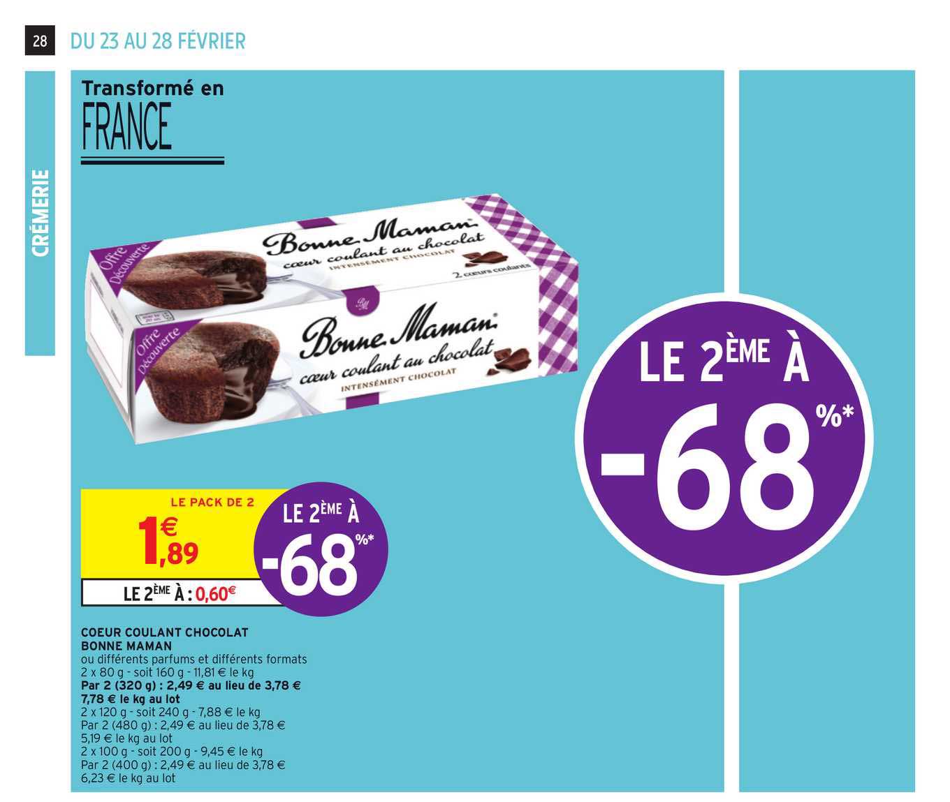 Cœur Coulant Chocolat Bonne Maman