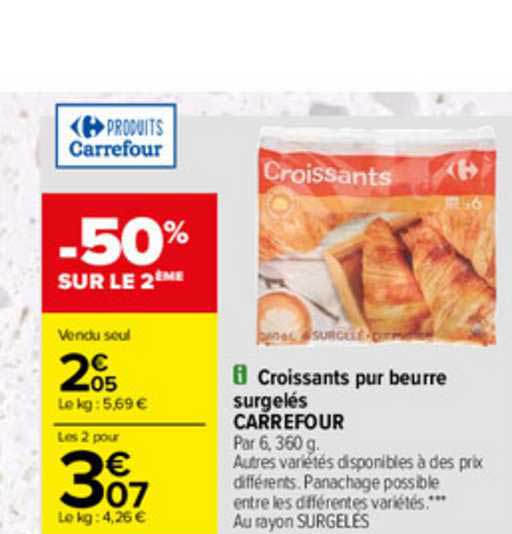 Croissants Pur Beurre Surgelés Carrefour