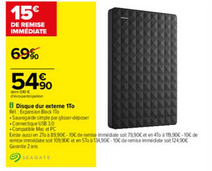 disque dur externe 1to seagate