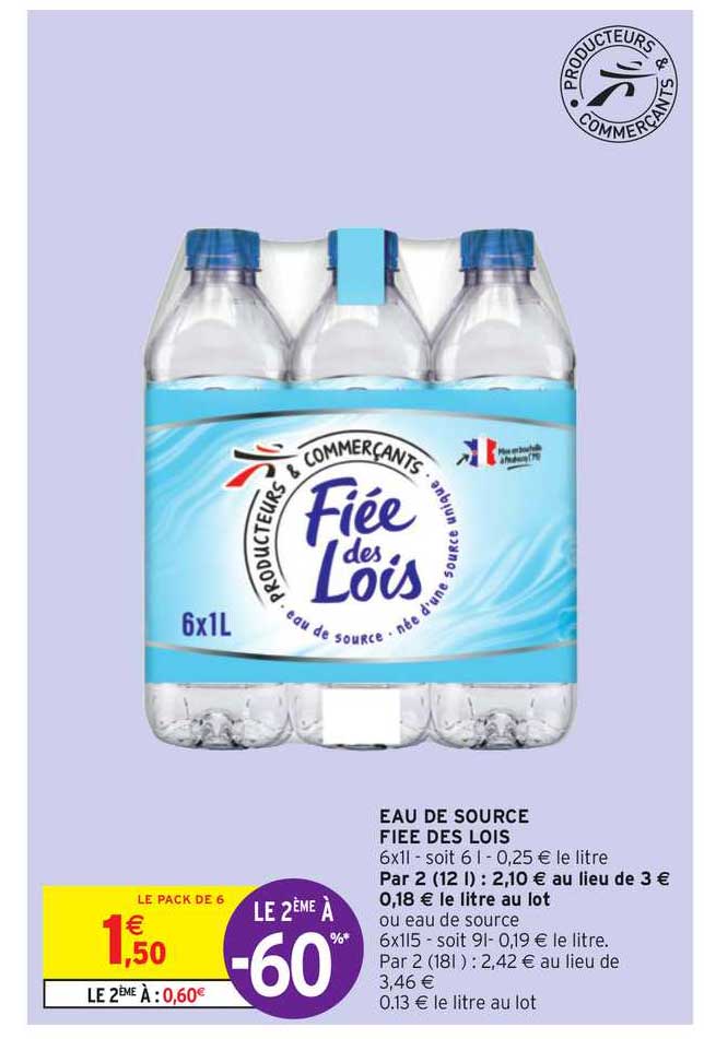 Eau De Source Fiée Des Lois