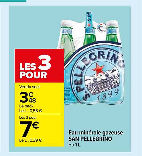 eau minérale gazeuse san pellegrino