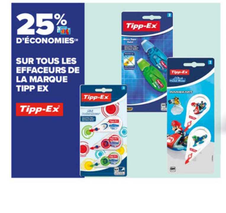 effaceurs de la marque tipp ex