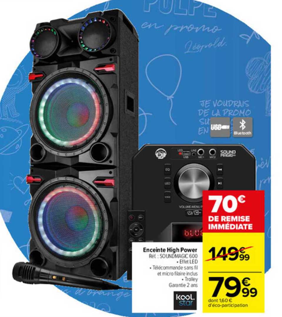 enceinte high power kool star