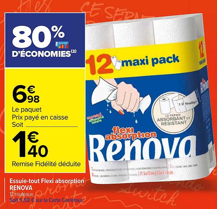 essuie-tout flexi absorption renova