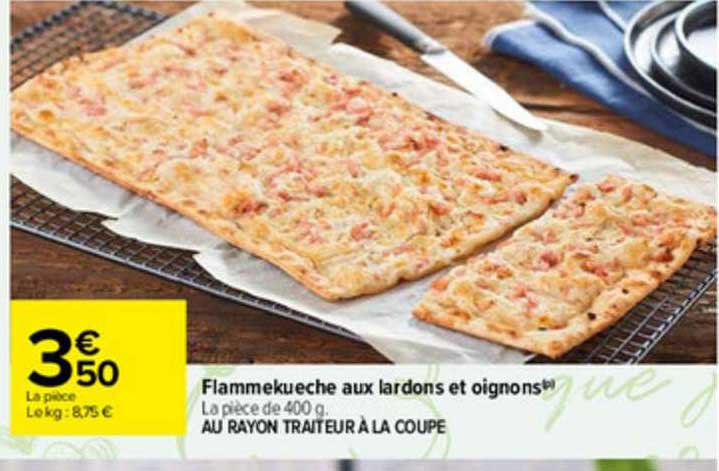 Flammekueche Aux Lardons Et Oignons