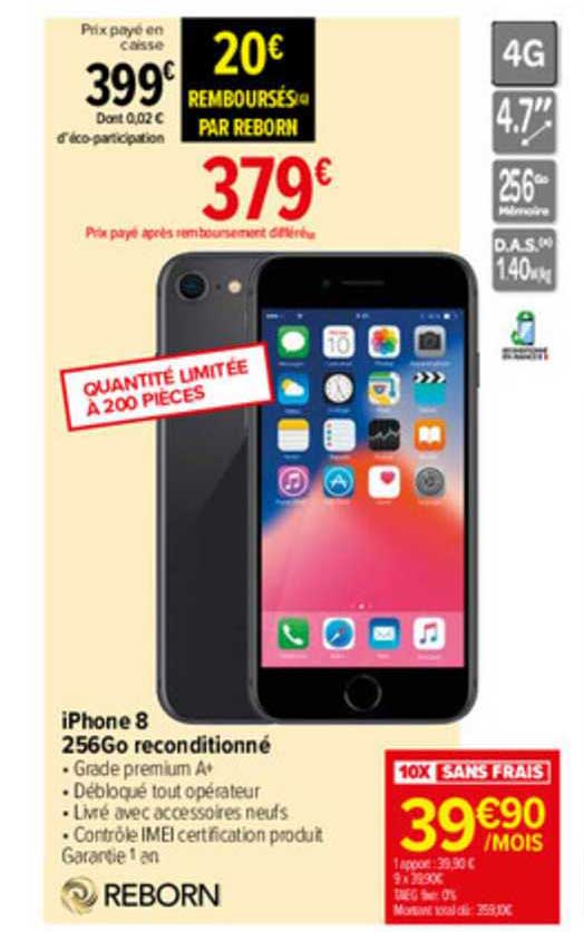 iphone 8 256go reconditionné reborn