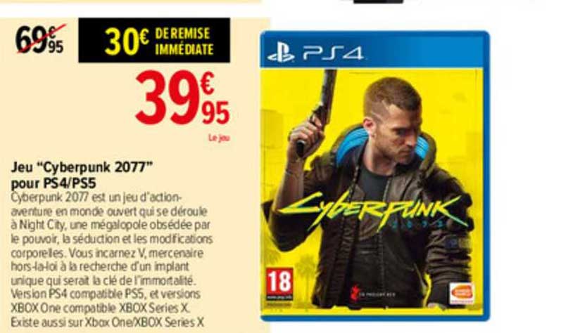 Jeu "cyberpunk 2077" Pour Ps4-ps5