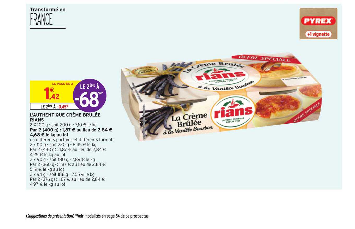 l'authentique crème brulée rians