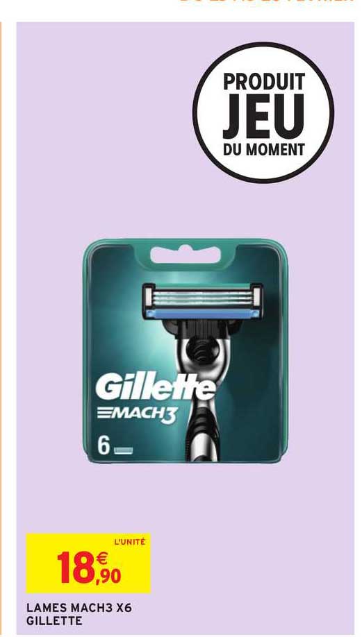 Lames Mach3 X6 Gillette