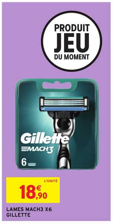 lames mach3 x6 gillette