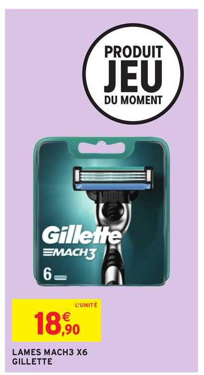 lames mach3 x6 gillette