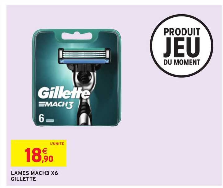 lames mach3 x6 gillette