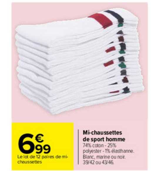 mi-chaussettes de sport homme