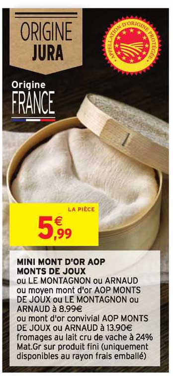 Mini Mont D'or Aop Monts De Joux
