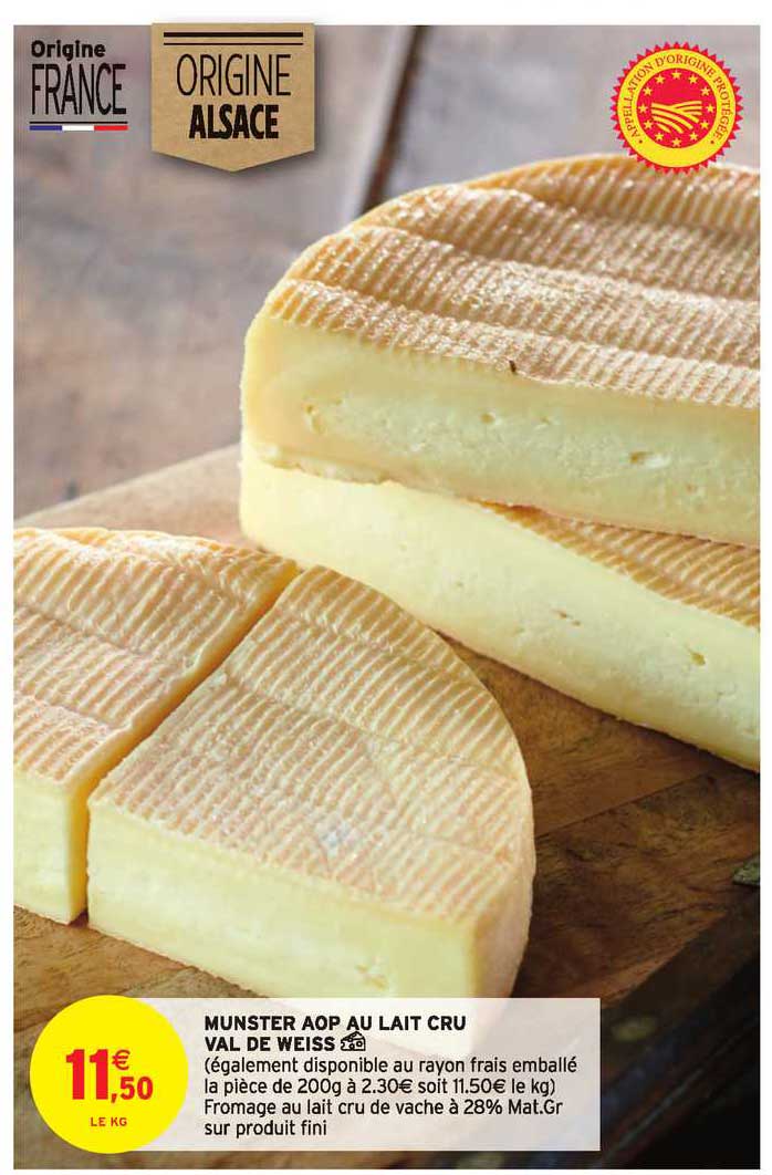 munster aop au lait cru val de weiss