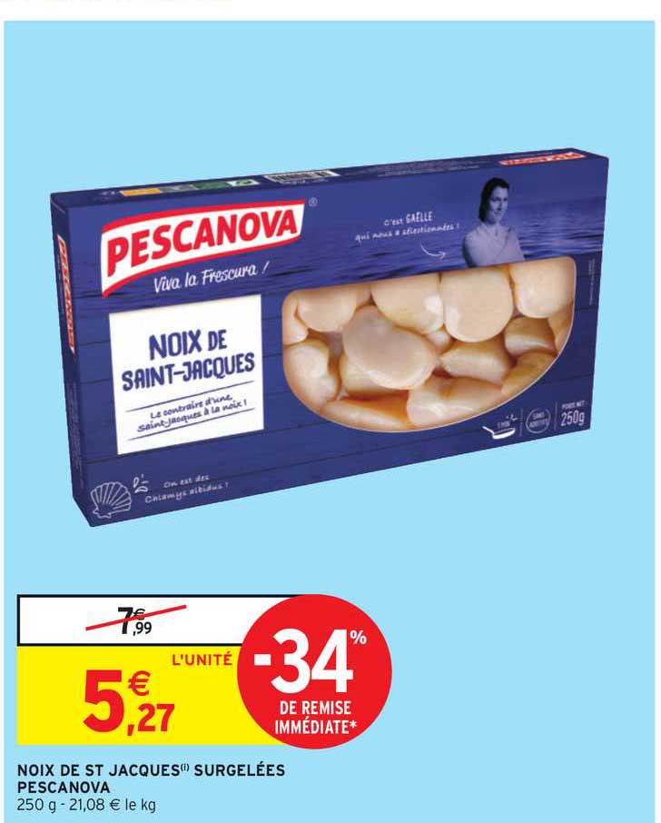 noix de st jacques surgelées pescanova