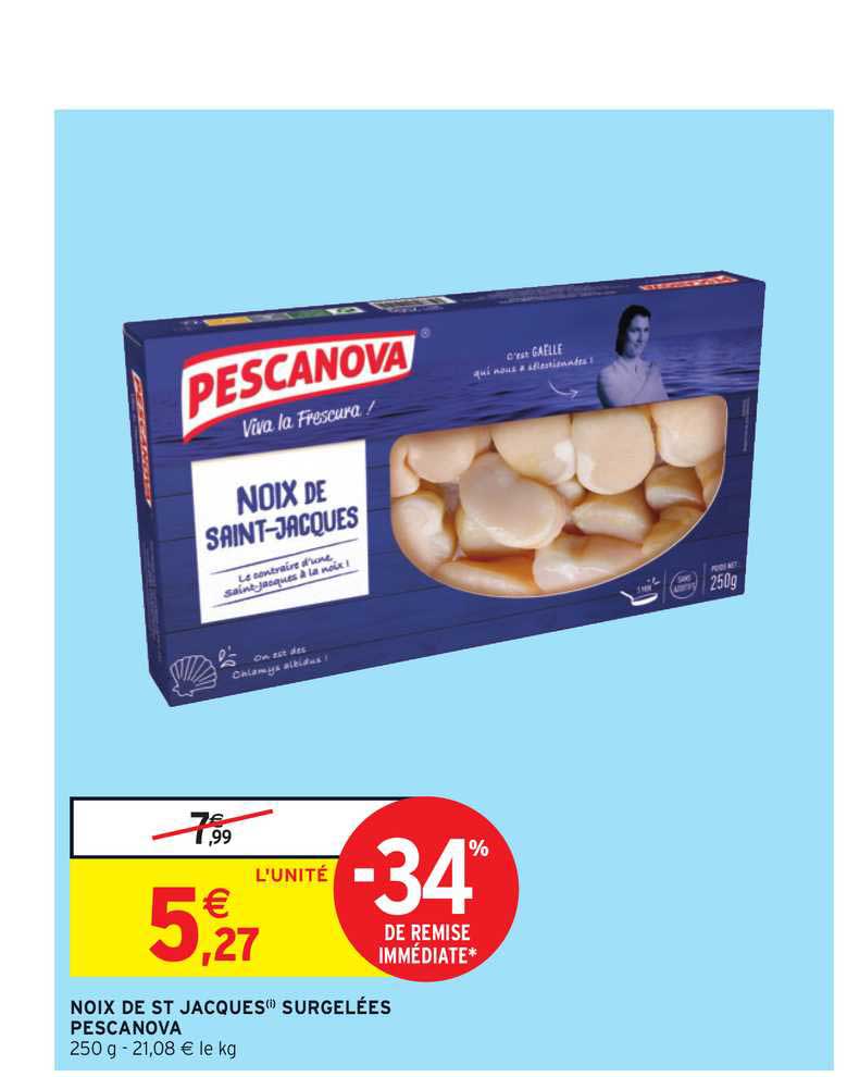 noix de st jacques surgelées pescanova