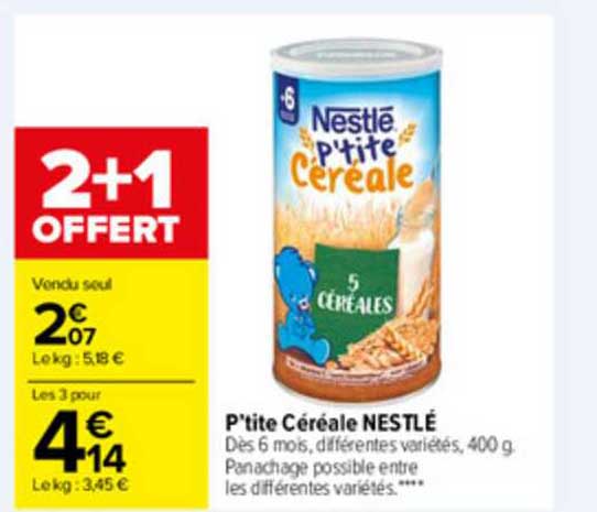 p'tite céréale nestlé