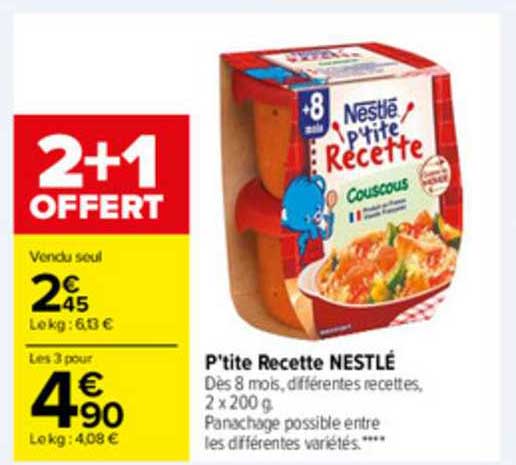 p'tite recettes nestlé