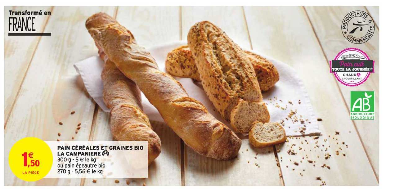 pain céréales et graines bio la campanière