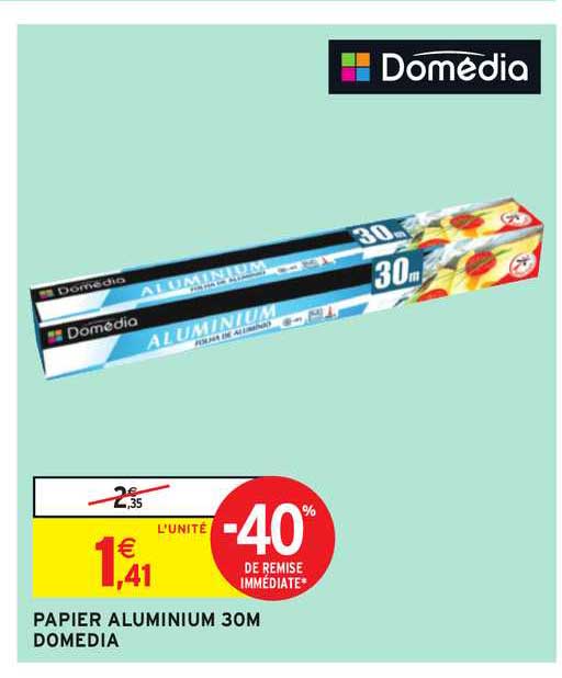 papier aluminium 30m domedia