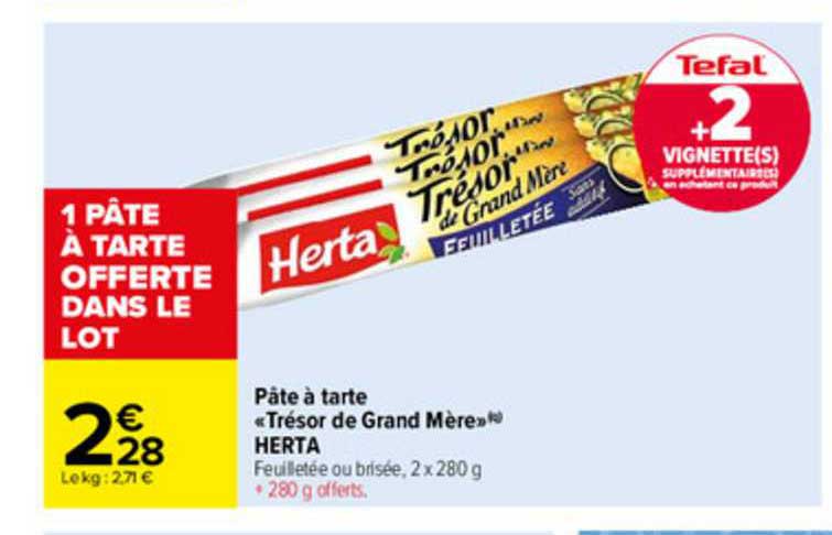 pâte à tarte "trésor de grand mère" herta