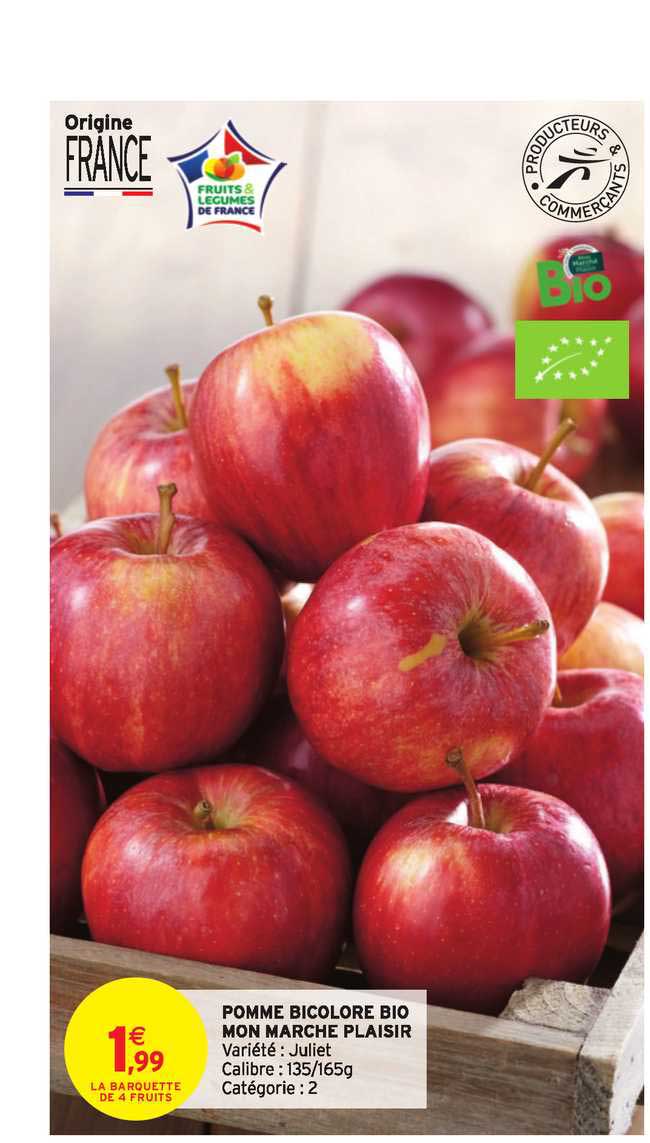 pomme bicolore bio mon marché plaisir