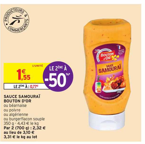 sauce samouraï bouton d'or