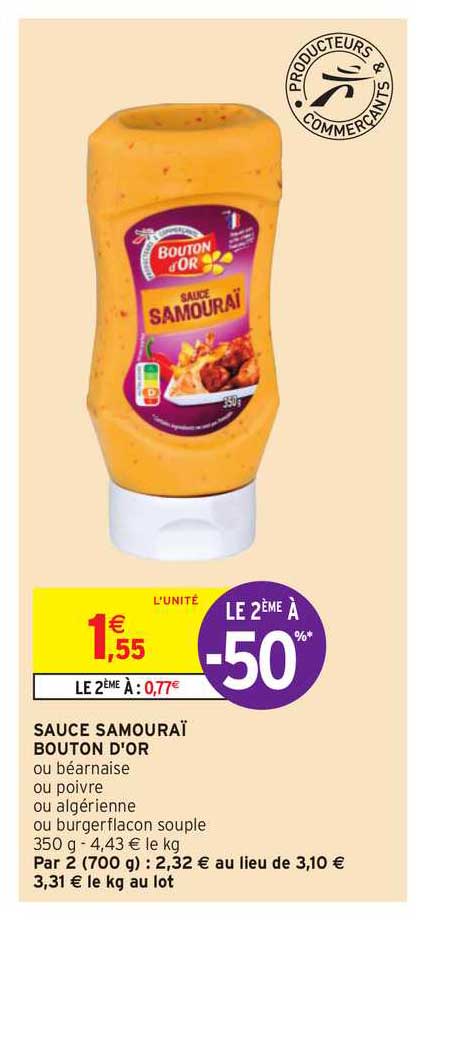 sauce samourai bouton d'or