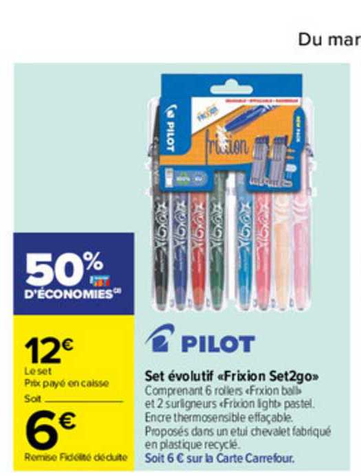 set évolutif «frixion set2go» pilot