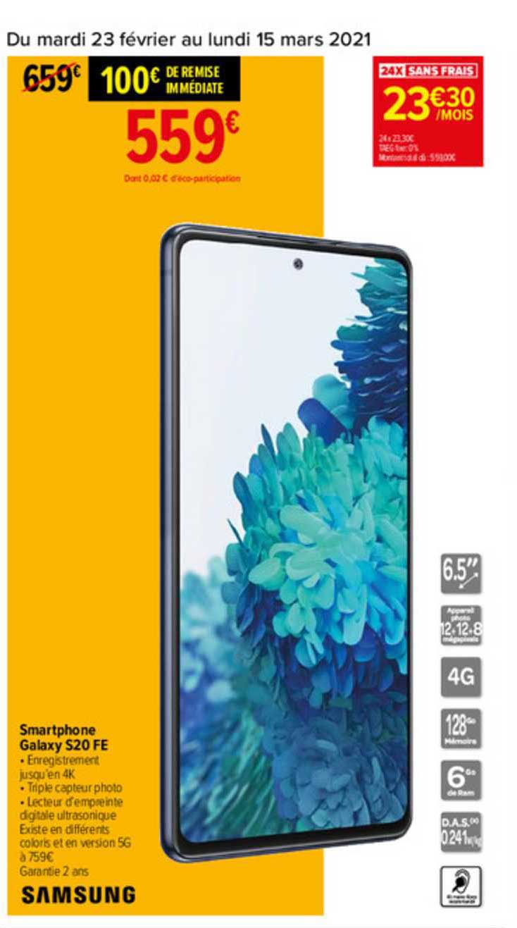 smartphone galaxy s20 fe samsung