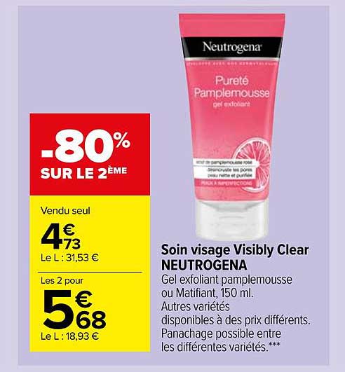 soin visage visibly clear netrogena