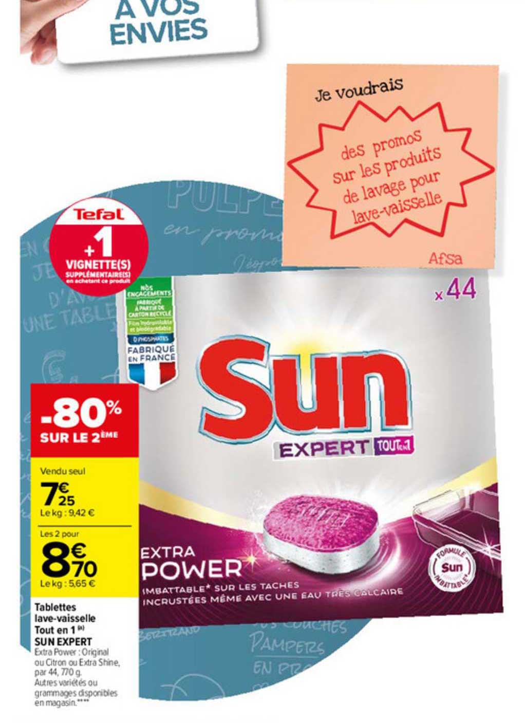 tablettes lave-vaisselle tout en 1 sun expert