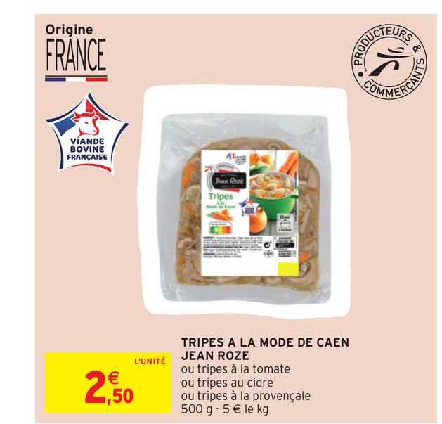 tripes à la mode de caen jean rozé
