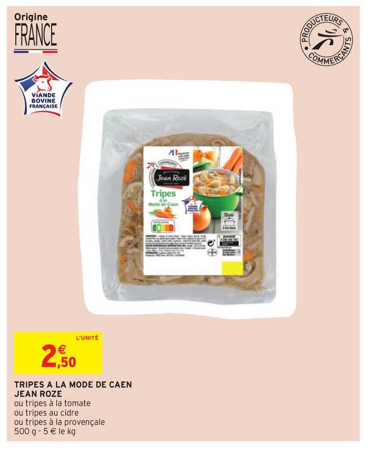 tripes à la mode de caen jean rozé