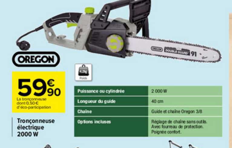 tronçonneuse électrique 2000w oregon