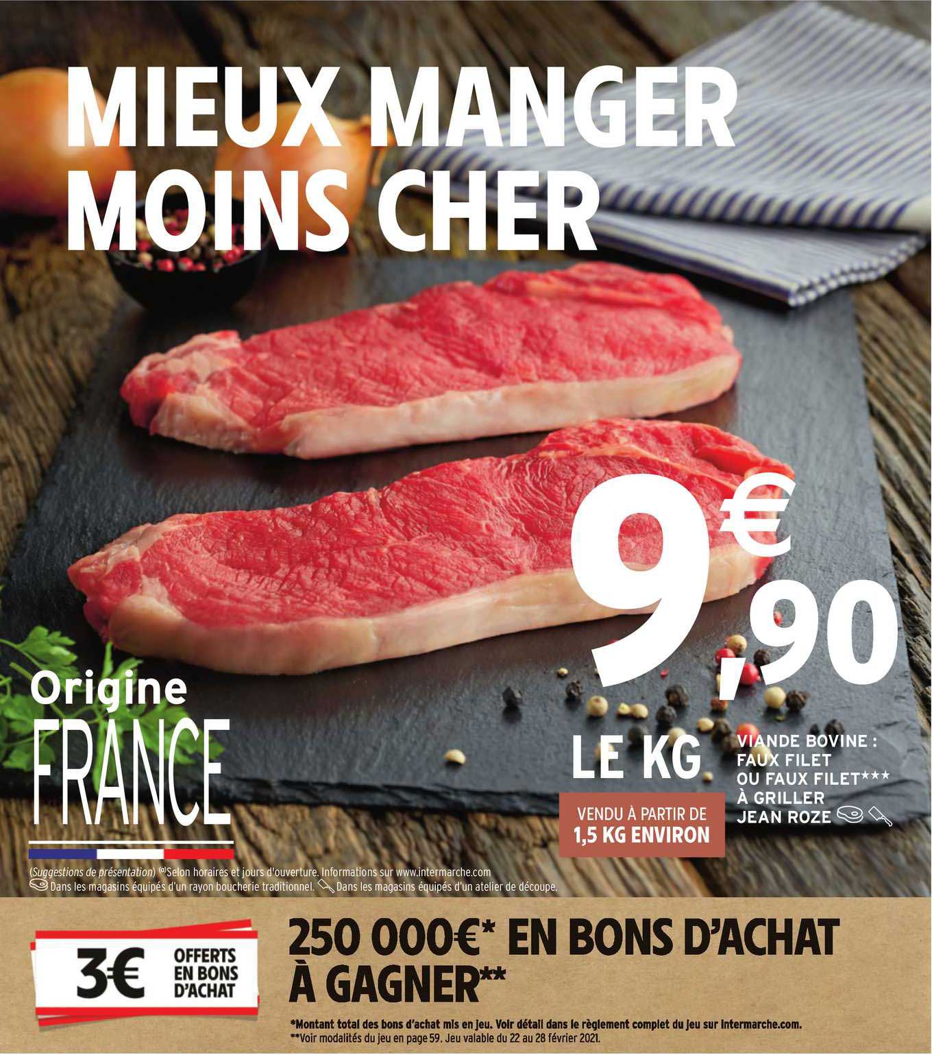 viande bovine : faux filet ou faux filet à griller jean rozé
