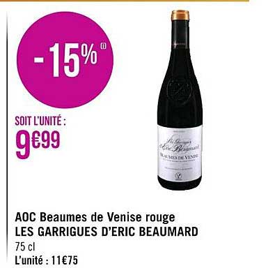aoc beaumes de venise rouge les garrigues d'éric beaumard