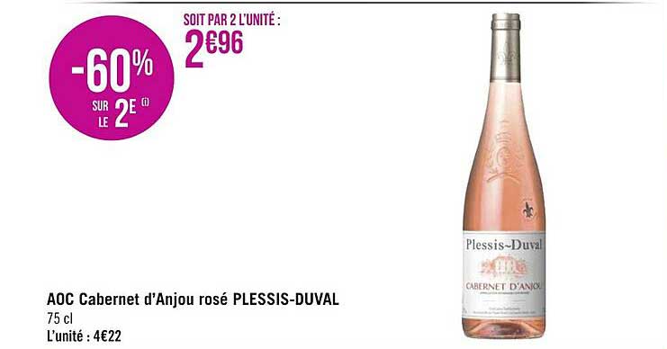 Aoc Cabernet D'anjou Rosé Plessis-duval