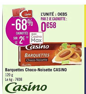 Barquettes Choco-noisette Casino