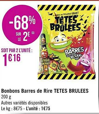 bonbons barres de rire têtes brulées